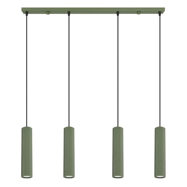 Suspensions Aluminium Vert Olive GU10 4 Karbon