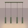 Suspensions Aluminium Vert Olive GU10 4 Karbon