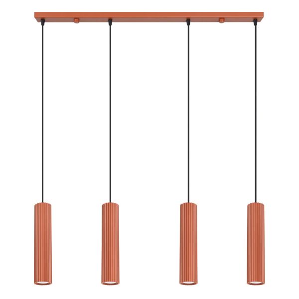 Suspensions Aluminium Ocre Rouge GU10 4 Karbon