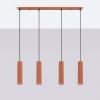 Suspensions Aluminium Ocre Rouge GU10 4 Karbon