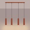 Suspensions Aluminium Ocre Rouge GU10 4 Karbon