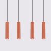 Suspensions Aluminium Ocre Rouge GU10 4 Karbon