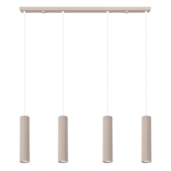 Suspensions Aluminium Taupe GU10 4 Karbon