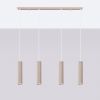 Suspensions Aluminium Taupe GU10 4 Karbon