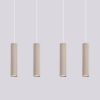 Suspensions Aluminium Taupe GU10 4 Karbon