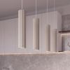 Suspensions Aluminium Taupe GU10 4 Karbon