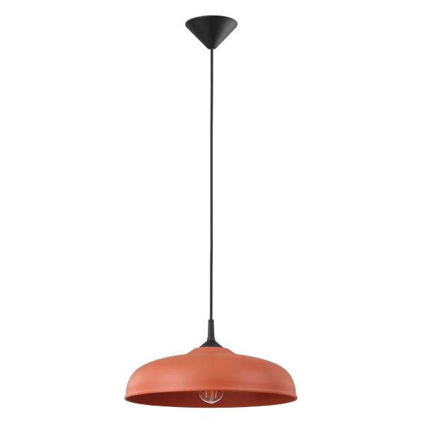 Suspensions Acier Ocre Rouge E27 1 Gina