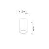 Plafonniers Acier Bourgogne GU10 1 Lagos