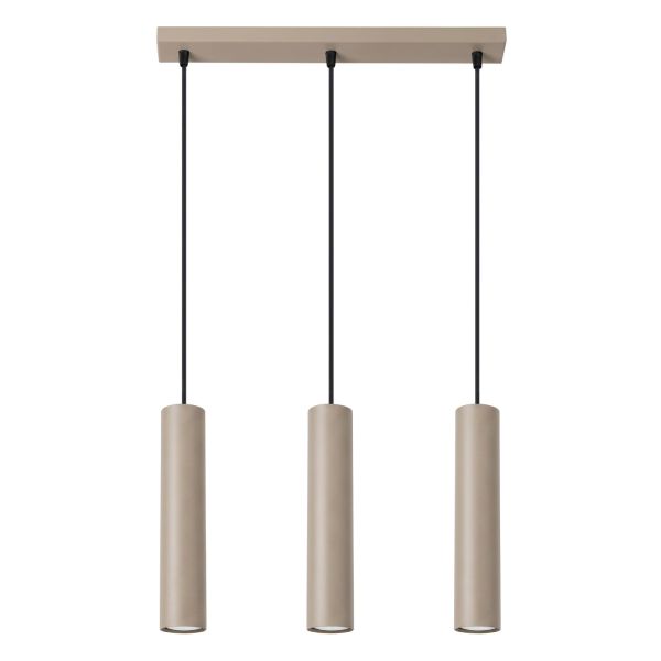 Suspensions Acier Taupe GU10 3 Lagos