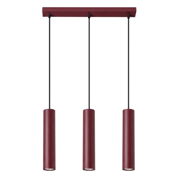 Suspensions Acier Bourgogne GU10 3 Lagos