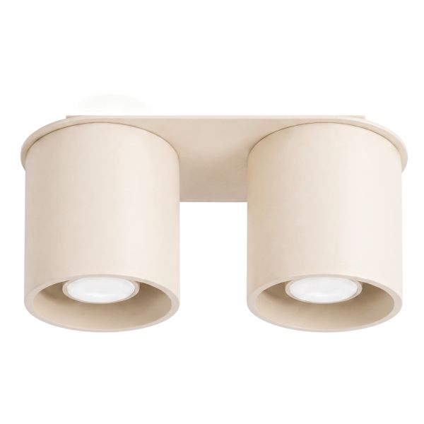 Plafonniers Aluminium Beige GU10 2 Orbis