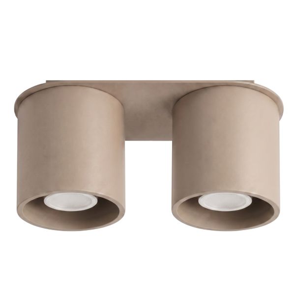 Plafonniers Aluminium Taupe GU10 2 Orbis