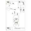 Plafonniers Aluminium Ocre Rouge GU10 1 Orbis
