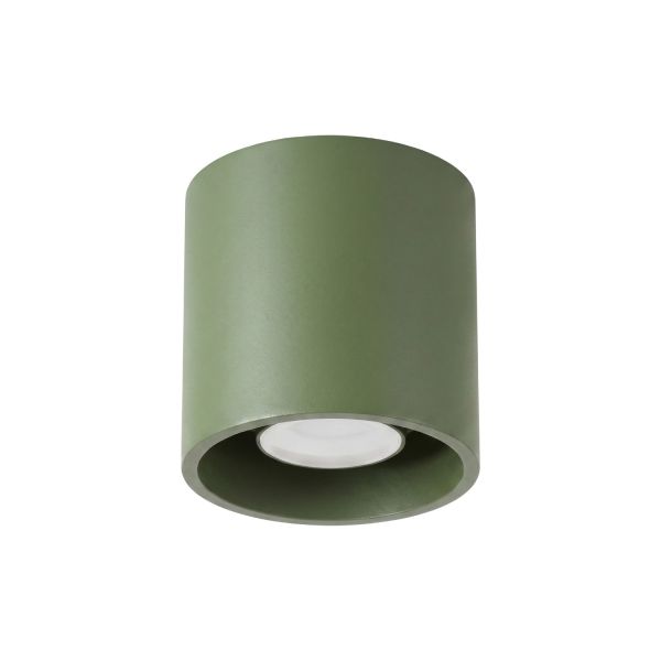 Plafonniers Aluminium Vert Olive GU10 1 Orbis