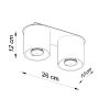 Plafonniers Aluminium Vert Olive GU10 2 Orbis