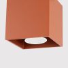 Plafonniers Aluminium Ocre Rouge GU10 1 Quad