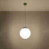Suspensions Acier Vert Olive E27 1 Ugo