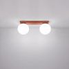 Plafonniers Acier Ocre Rouge G9 2 Yoli