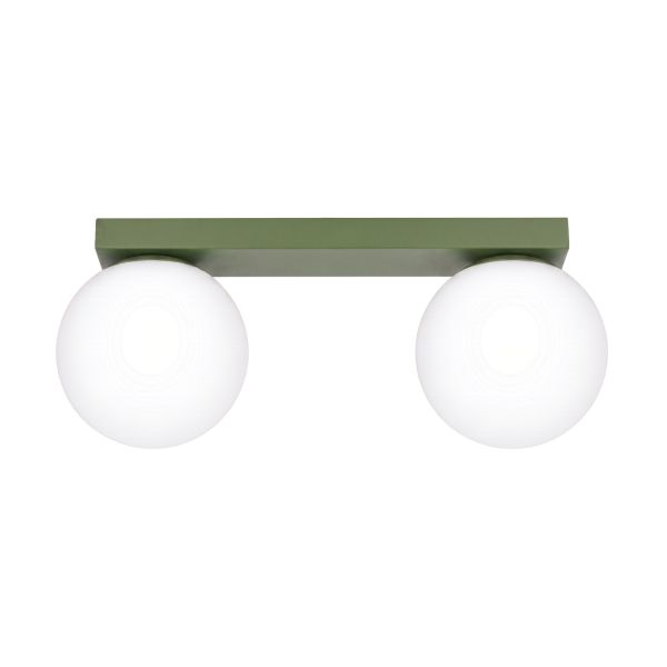 Plafonniers Acier Vert Olive G9 2 Yoli