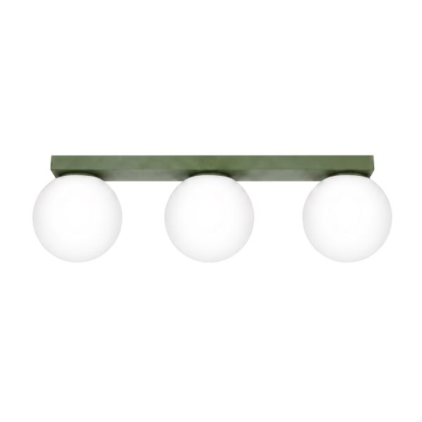 Plafonniers Acier Vert Olive G9 3 Yoli