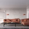 Appliques murales Acier Ocre Rouge G9 1 Tila