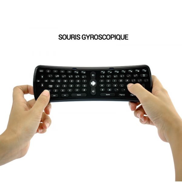 Mini clavier sans fil, souris gyroscopique pour box Android, PC, Mac