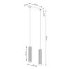 Suspensions Aluminium Bourgogne GU10 2 Karbon