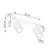 Plafonniers Aluminium Outremer GU10 1 Karbon