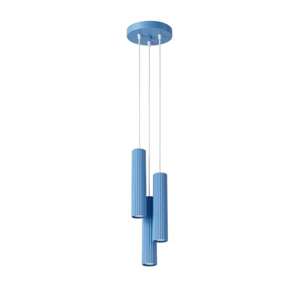 Suspensions Aluminium Bleu GU10 3 Karbon