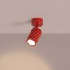 Plafonniers Aluminium Rouge GU10 1 Karbon