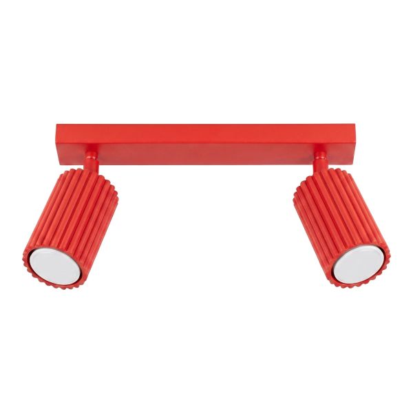 Plafonniers Aluminium Rouge GU10 1 Karbon