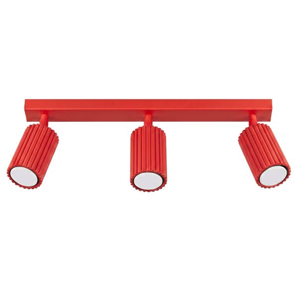 Plafonniers Aluminium Rouge GU10 3 Karbon