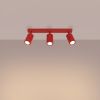 Plafonniers Aluminium Rouge GU10 3 Karbon