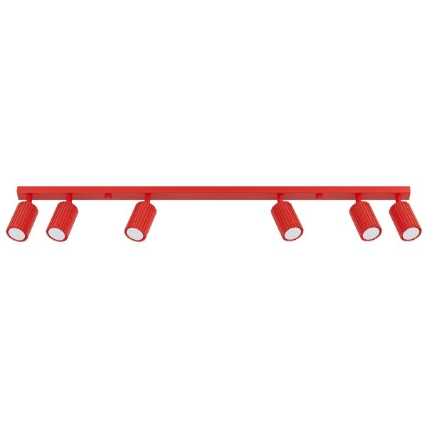 Plafonniers Aluminium Rouge GU10 6 Karbon