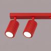 Plafonniers Aluminium Rouge GU10 6 Karbon