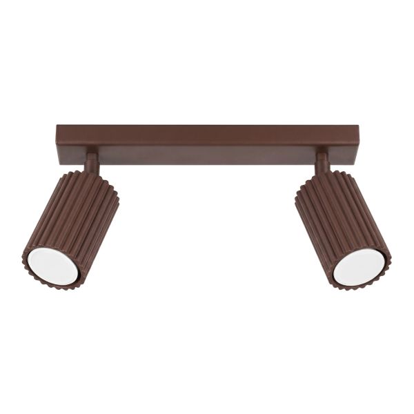 Plafonniers Aluminium Brun GU10 1 Karbon