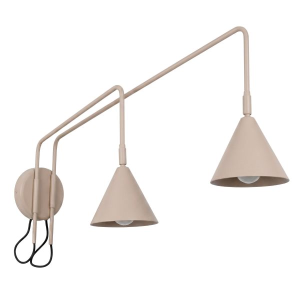 Appliques murales Acier Taupe E14 2 Nox