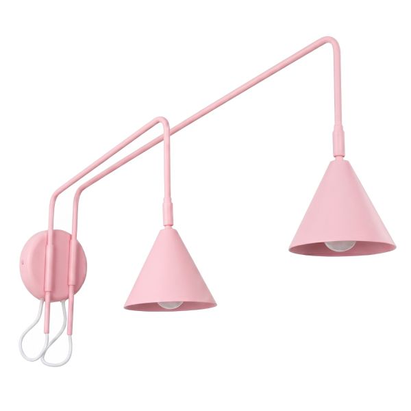 Appliques murales Acier Rose E14 2 Nox
