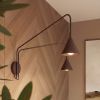 Appliques murales Acier Brun E14 2 Nox