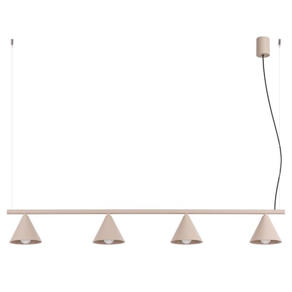 Lustres Acier Taupe E14 4 Nox