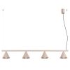 Lustres Acier Taupe E14 4 Nox