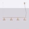 Lustres Acier Taupe E14 4 Nox