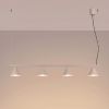 Lustres Acier Taupe E14 4 Nox