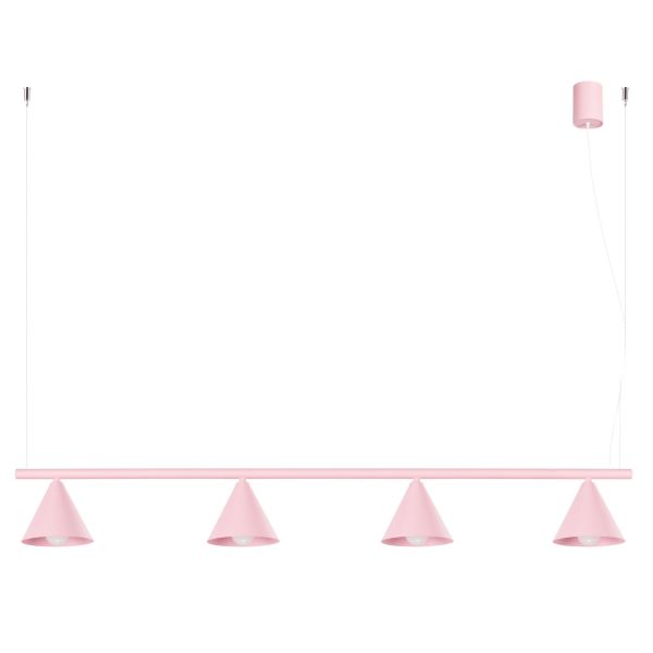 Lustres Acier Rose E14 4 Nox