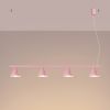 Lustres Acier Rose E14 4 Nox