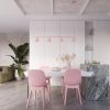 Lustres Acier Rose E14 4 Nox