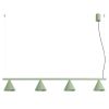 Lustres Acier Sauge E14 4 Nox