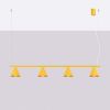 Lustres Acier Jaune E14 4 Nox