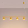 Lustres Acier Jaune E14 4 Nox