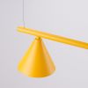 Lustres Acier Jaune E14 4 Nox